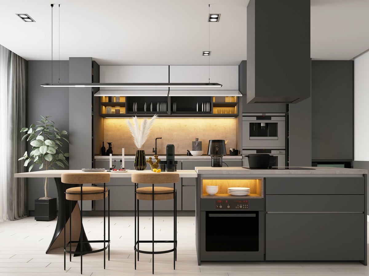 Luxury home kitchen interior