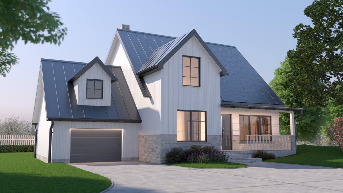 Modern American home exterior